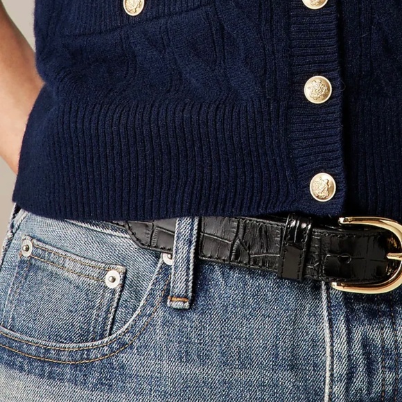 NWT J.Crew Cashmere Cable-Knit Sweater Vest (M) - Picture 2 of 5